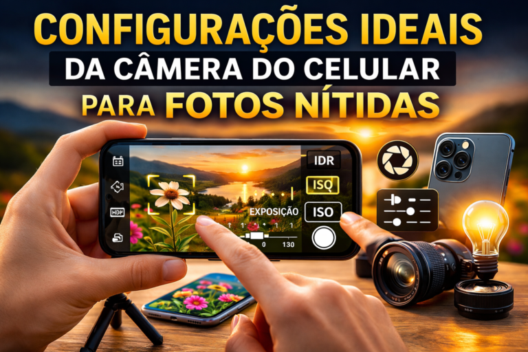Configurações ideais da câmera do celular para fotos nítidas