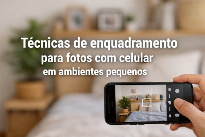 Técnicas de enquadramento para fotos com celular em ambientes pequenos