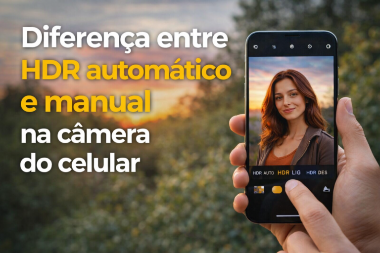 Diferença entre HDR automático e manual na câmera do celular