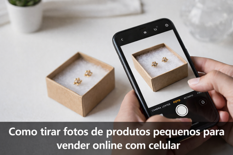 Como tirar fotos de produtos pequenos para vender online com celular