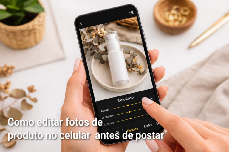 Como editar fotos de produto no celular antes de postar