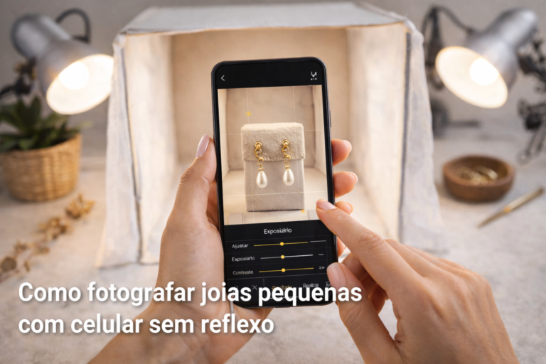 Como fotografar joias pequenas com celular sem reflexo