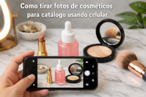 Como tirar fotos de cosméticos para catálogo usando celular