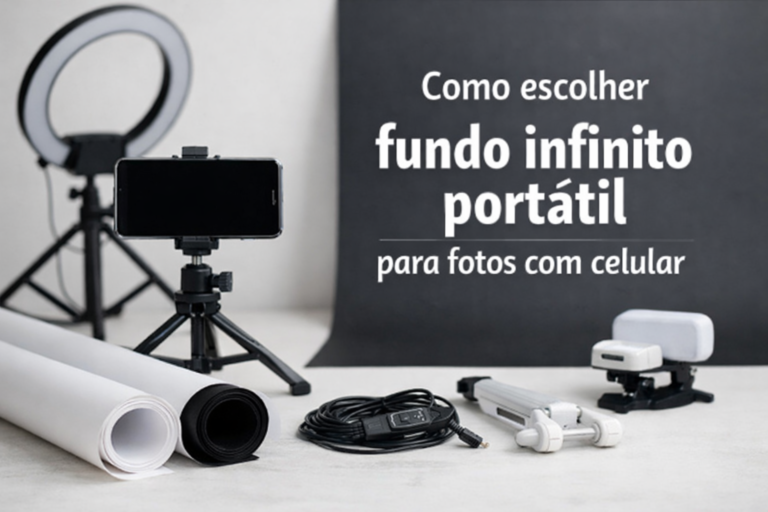Como escolher fundo infinito portátil para fotos com celular