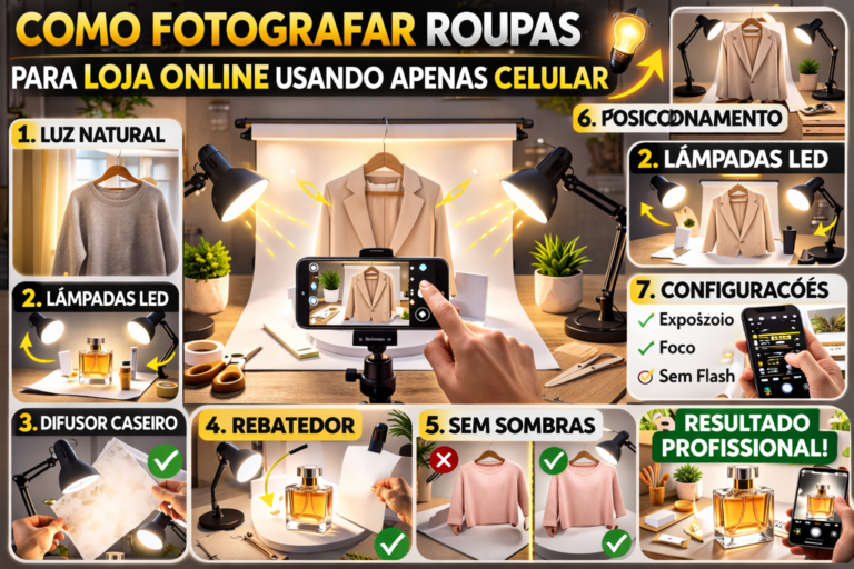 Como fotografar roupas para loja online usando apenas celular